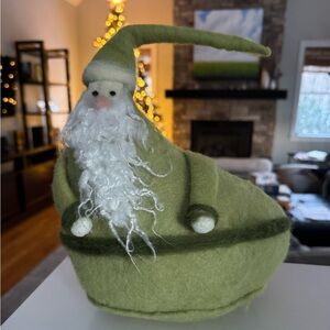 Garnet Hill felted wool Santa
